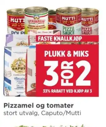 Meny Pizzamel og tomater tilbud
