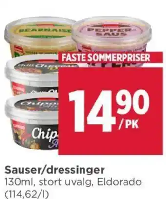 Meny Sauser/dressinger tilbud