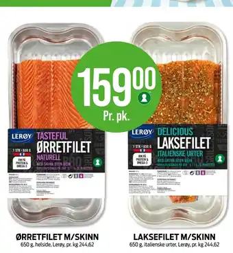 Kiwi Lerøy ørretfilet tilbud