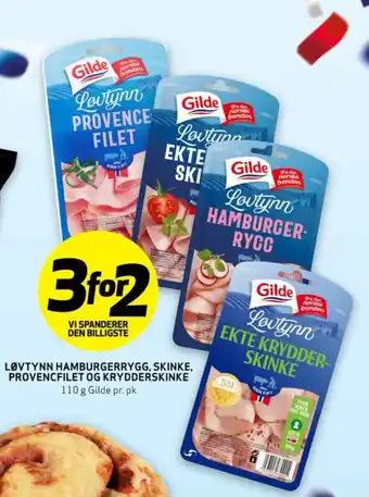 Bunnpris LØVTYNN HAMBURGERRYGG, SKINKE, PROVENCFILET OG KRYDDERSKINKE tilbud