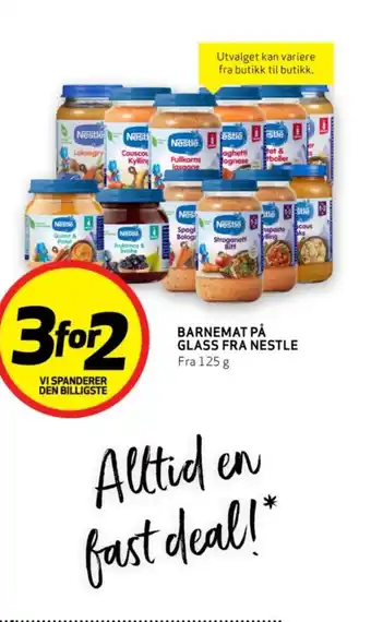 Bunnpris BARNEMAT PÅ GLASS FRA NESTLE tilbud