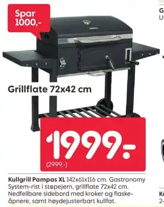 Rusta Kullgrill Pampas XL tilbud