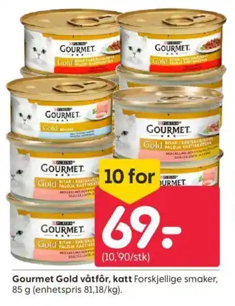 Rusta Gourmet Gold våtfôr, katt tilbud