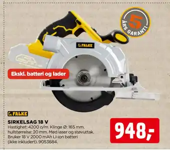 jem & fix SIRKELSAG 18 V tilbud