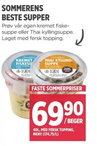 Meny Meny kremet fiskesuppe tilbud