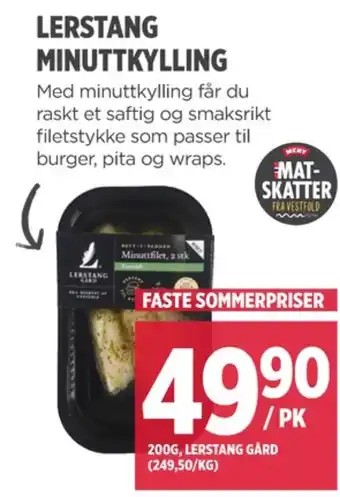 Meny Lerstang kyllingfilet tilbud