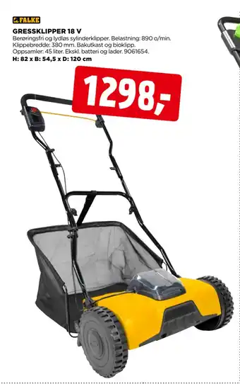 jem & fix GRESSKLIPPER 18 V tilbud