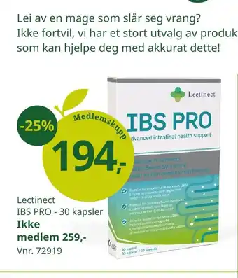 Sunkost Lectinect IBS PRO - 30 kapsler tilbud