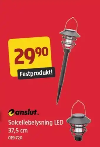 Jula Solcellebelysning LED 37.5 cm tilbud