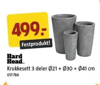 Jula Krukkesett 3 deler Ø21 + Ø30 + Ø41 cm tilbud