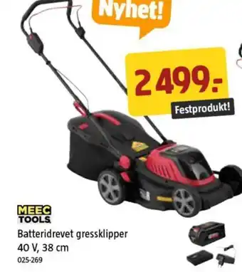 Jula Batteridrevet gressklipper 40 V, 38 cm tilbud