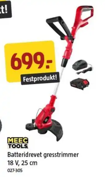 Jula Batteridrevet gresstrimmer 18 V, 25 cm tilbud