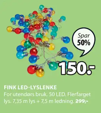 JYSK FINK LED-LYSLENKE tilbud