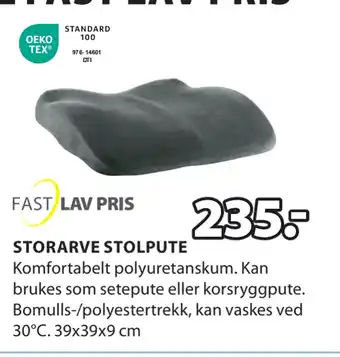 JYSK STORARVE STOLPUTE tilbud