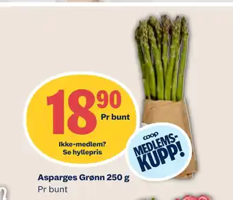 Coop Mega Asparges Grønn 250 g tilbud