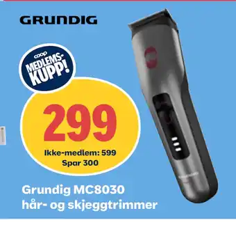 Coop Obs Grundig MC8030 hår- og skjeggtrimmer tilbud