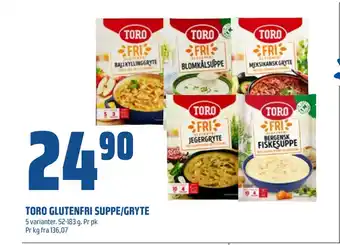 Coop Obs TORO GLUTENFRI SUPPE/GRYTE tilbud