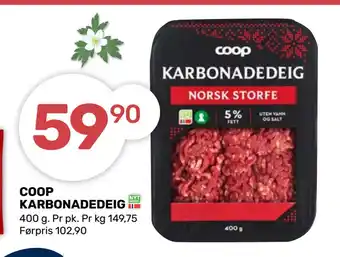 Matkroken COOP KARBONADEDEIG tilbud