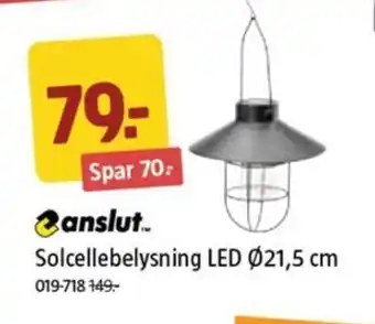 Jula Solcellebelysning LED Ø21,5 cm tilbud