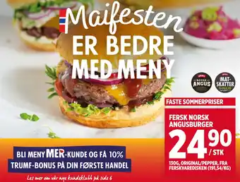 Meny FERSK NORSK ANGUSBURGER tilbud