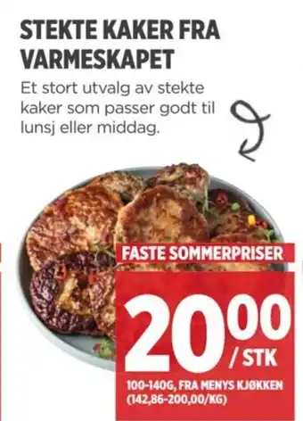 Meny STEKTE KAKER FRA VARMESKAPET tilbud