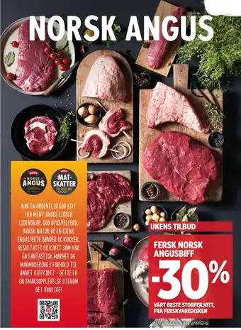 Meny FERSK NORSK ANGUSBIFF tilbud