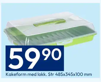 Gigaboks Kakeform med lokk. Str 485x345x100 mm tilbud