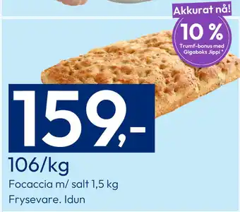 Gigaboks Focaccia m/ salt 1,5 kg tilbud