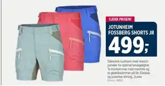Sport 1 JOTUNHEIM FOSSBERG SHORTS JR tilbud