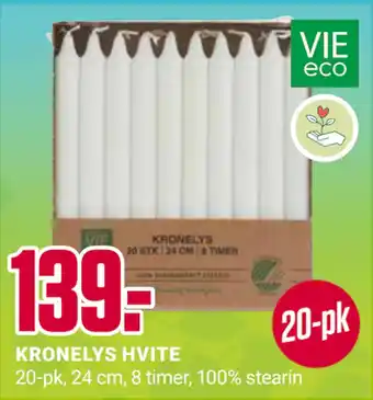 Europris KRONELYS HVITE tilbud