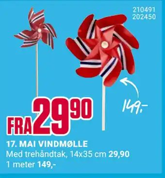 Europris 17. MAI VINDMØLLE tilbud