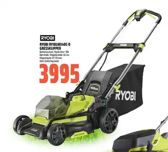 Coop Obs RYOBI RY18LMX40C-0 GRESSKLIPPER tilbud