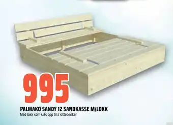 Coop Obs PALMAKO SANDY 12 SANDKASSE M/LOKK tilbud