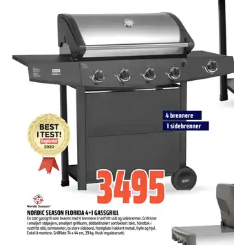 Coop Obs NORDIC SEASON FLORIDA 4+1 GASSGRILL tilbud