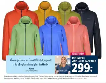 Sport 1 JOTUNHEIM VINDJAKKE PACKABLE tilbud