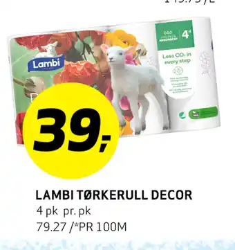 Bunnpris Lambi Törkerull Decor tilbud