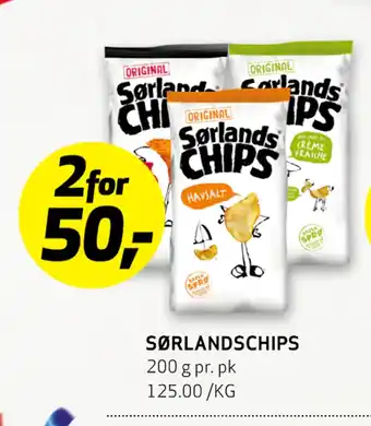 Bunnpris Sørlandschips tilbud