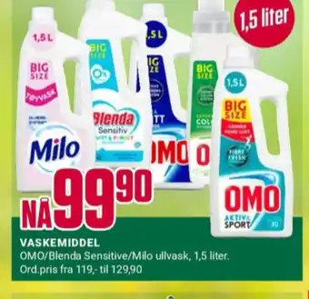 Europris Omo vaskemiddel-flytende tilbud