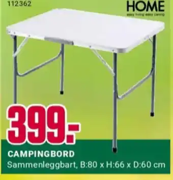 Europris Home campingbord tilbud