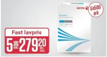 Europris Xerox kopipapir tilbud