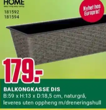 Europris Home balkongkasse tilbud