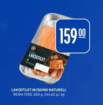 Rema 1000 LAKSEFILET M/SKINN NATURELL tilbud