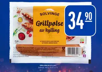 Rema 1000 GRILLPØLSE KYLLING Solvinge tilbud