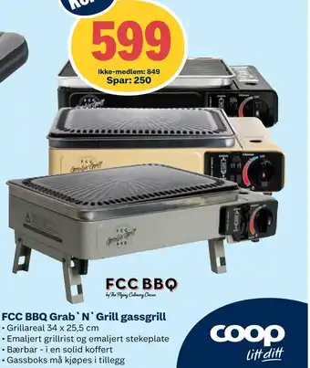 Coop Extra FCC BBQ Grab 'N' Grill gassgrill tilbud