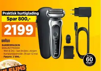 POWER BARBERMASKIN BRAUN771S1000 tilbud