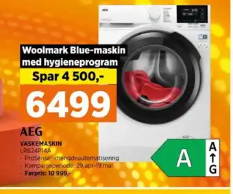 POWER AEG VASKEMASKIN LR624P14A tilbud