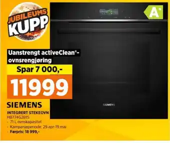 POWER SIEMENS INTEGRERT STEKEOVN HB774G2B1S tilbud