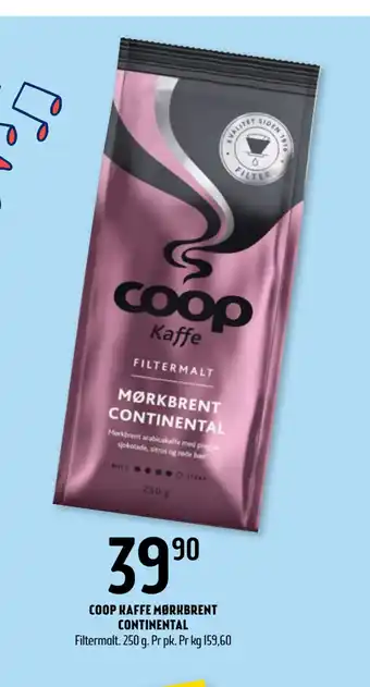 Coop Prix COOP KAFFE MØRKBRENT CONTINENTAL tilbud