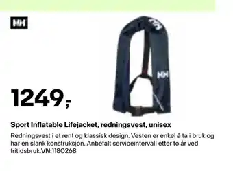 XXL Sport Sport Inflatable Lifejacket, redningsvest, unisex tilbud