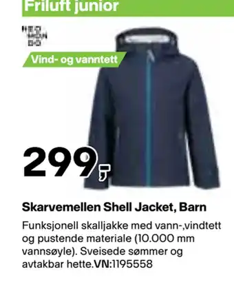 XXL Sport Skarvemellen Shell Jacket, Barn tilbud